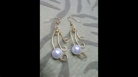 How To Make Wire Jewelry Ideas Pearl Simplicity Earrings