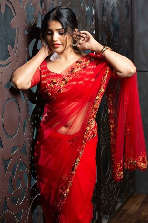 Pin On A Saree Red
