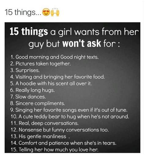 15 Things A Girl Wants From Her Boyfriend But Wont Ask Quotes For