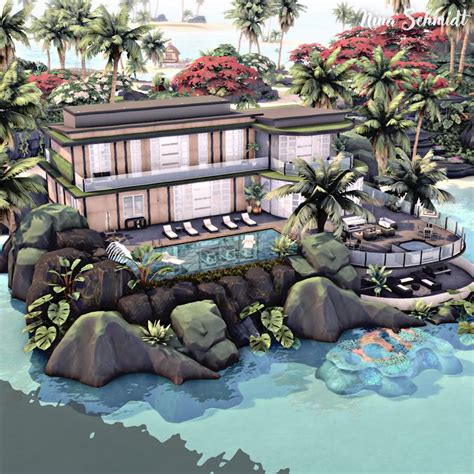 Sulani Beach Mansion In 2023 Sims House Sims House Design Sims 4