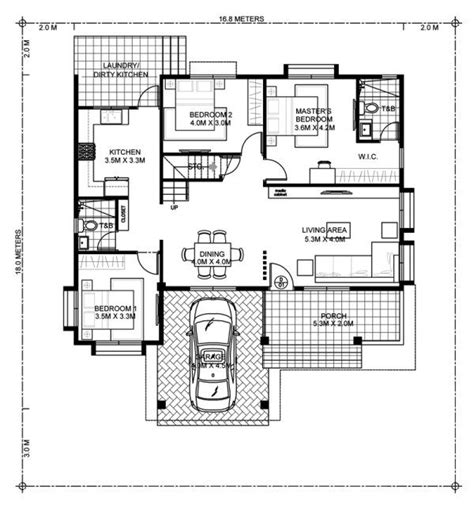 22 100 Square Meter House Plan Bungalow