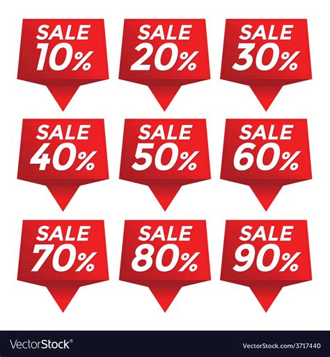 Sale Percent Sticker Price Tag Royalty Free Vector Image
