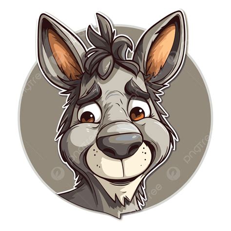Cartoon Donkey With Gray Fur Clipart Vector Donkey Head Donkey Head