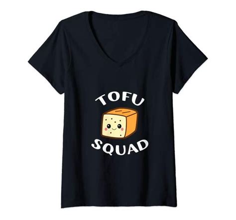 Womens Tofu Squad Funny Tofu Diet Tofu Lover T V Neck