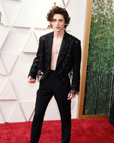 Timothée Chalamet on the red carpet of the 94th Academy Awards Oscars 2022
