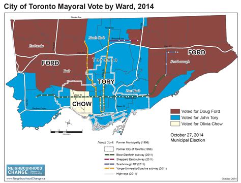 Torontos Mayoral Election In Four Maps Spacing Toronto Spacing Toronto