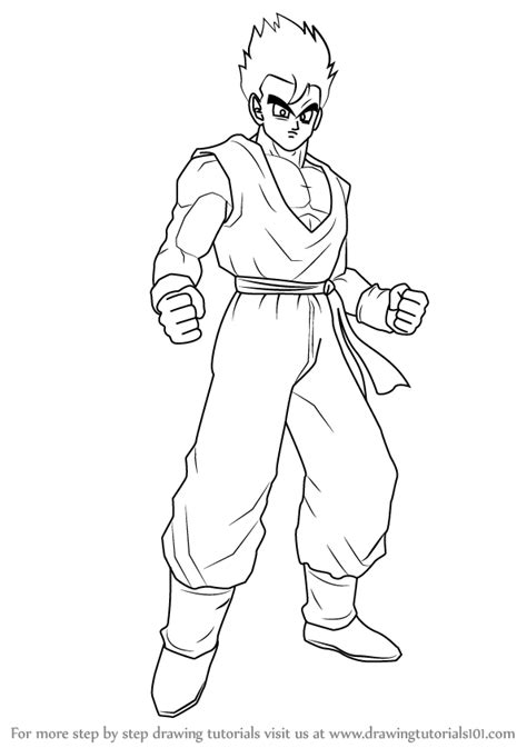 1550 x 2216 jpeg 442 кб. Learn How to Draw Son Gohan from Dragon Ball Z (Dragon ...