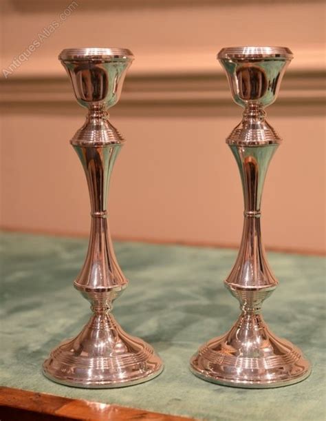 Antiques Atlas Beautiful Pr Silver Candlesticks Broadway And Co