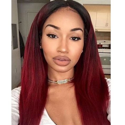 T1b99j Lace Frontal Wig 100 Virgin Human Hair Lace Front Wigs Red