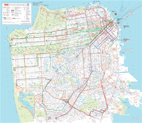San Francisco Public Transportation Map San Francisco Mappery