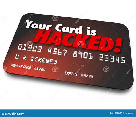 Your Credit Card Is Hacked Stolen Money Identity Theft Stock Illustration Illustration Of