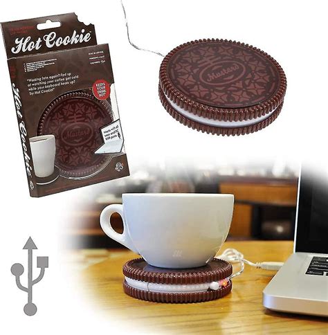 Hot Cookie Cup Warmer Mini Usb Coffee Mug Warmer Cookie Shape Coffee