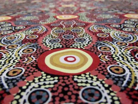 Australian Cotton Print With Aboriginal Motif Bandj Fabrics
