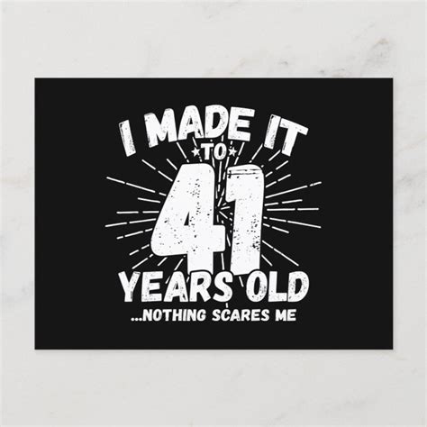 41 Year Old Birthday Funny 41st Birthday Meme Postcard Zazzle