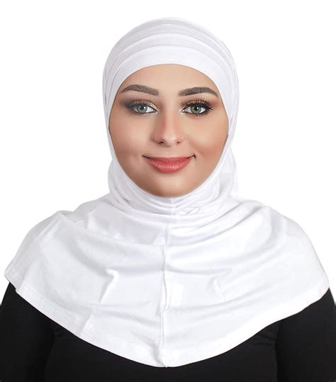 Al Amira Beautiful Cotton Hijab Scarf Islamic Women Fancy Hijab K101 White