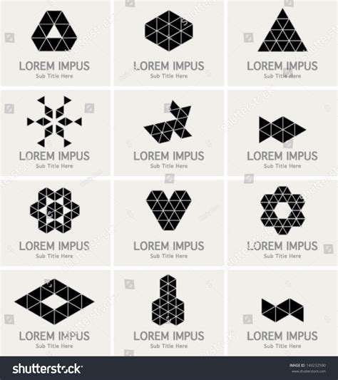Triangles Symbols And Graphic Elements Business Icons Such As Logo