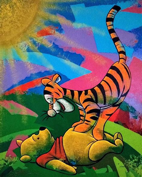 Winnie The Pooh And Tigger Too Painting By Guy Roames Pixels Merch