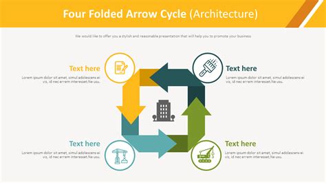 Four Folded Arrow Cycle Diagram Architecture