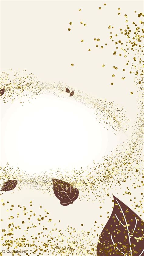 Gold Confetti Glitter Leaves Iphone Wallpaper Phone