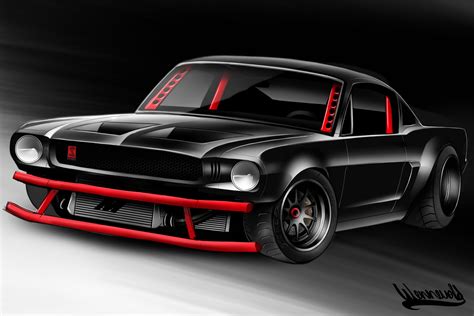 Andreas Wennevold 65 Mustang Pro Touring Rendering