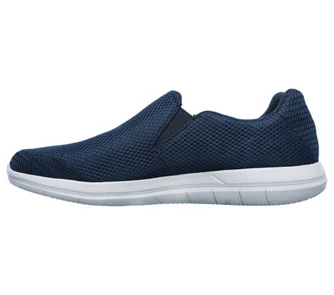 Skechers Navy Grey Go Flex Completion Mens Walking Slip On Shoes Style ID India