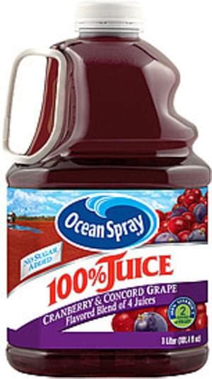 Ocean Spray 100 Cranberry And Concord Grape 100 Juice 1014 Oz