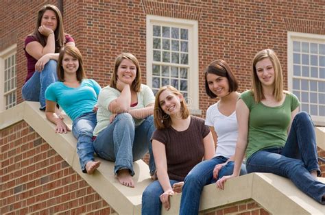 Group Of College Girls Stock Photo Image Of Cute Adult
