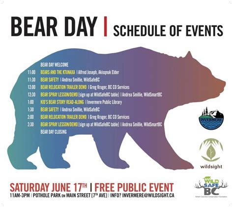 Ursus And Us Bear Awareness Day Invermere Wildsight