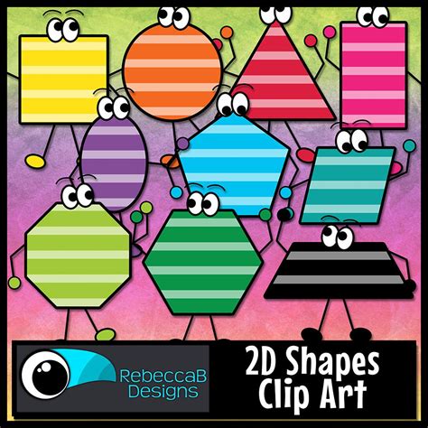 2d Shapes Clip Art Clip Art Shapes Character Clip Art Maths Clipart
