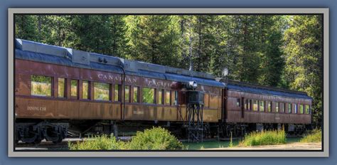 Old Canadian Pacific Train At Lake Louise Railway Station In Alberta