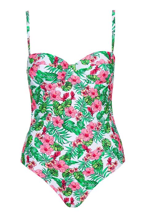 Tropical Print Swimsuit Fun One Piece Swimsuit Tropical Print