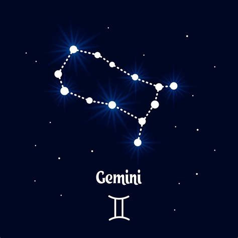 Constelación Del Zodiaco Géminis Signo Astrológico Del Horóscopo