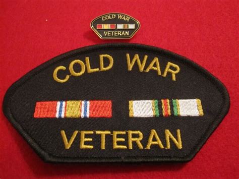 Cold War Veteran Victory Medal Double Ribbon Patchpin Set Cold War