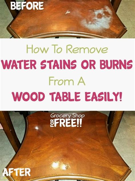 How To Remove Water Stains From A Wood Table Easily