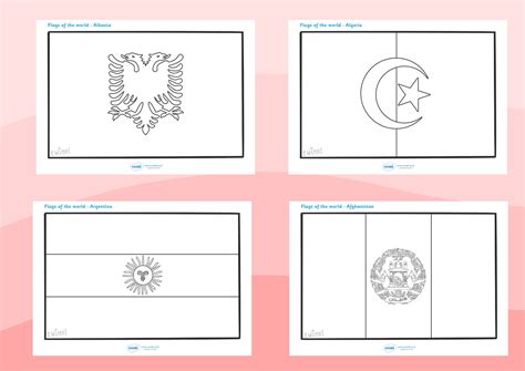 Flags Of The World Colouring Sheets Flags Of The World Flag Coloring