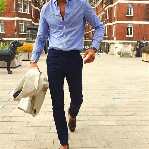 City Combo Linen Double Breasted X Light Blue Shirt X Navy Pants Blue