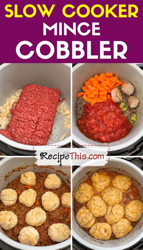 Recipe This Slow Cooker Minced Beef Cobbler