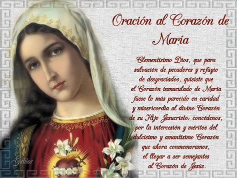 Santa María Madre De Dios Y Madre Nuestra Oración Al Corazón De María