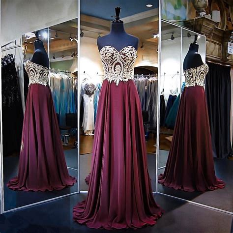 Elegant Prom Dresssweetheart Chiffon Prom Dresslong Prom Dressesbackless Evening Dress 287