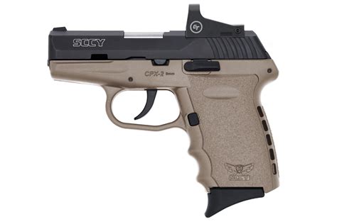 Sccy Cpx 2 9mm Pistol With Dark Earth Frame And Red Dot Sportsmans