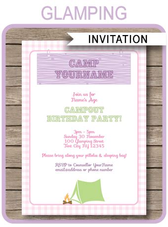 Glamping Party Printables Archives | SIMONEmadeit Party Printables