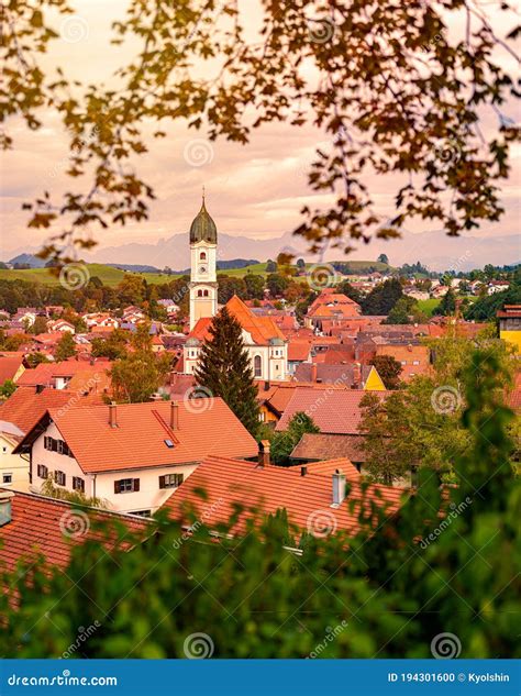 Beautiful And Cosy Small Bavarian Village In Germany Europe Stock