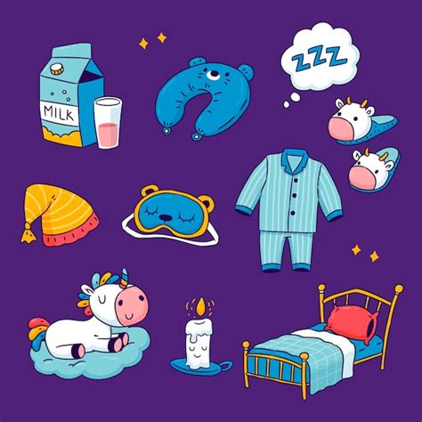 Free Vector Hand Drawn Bedtime Elements