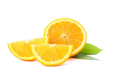 Ripe Orange Fruit Isolated On White Background Stock Photo Image Of