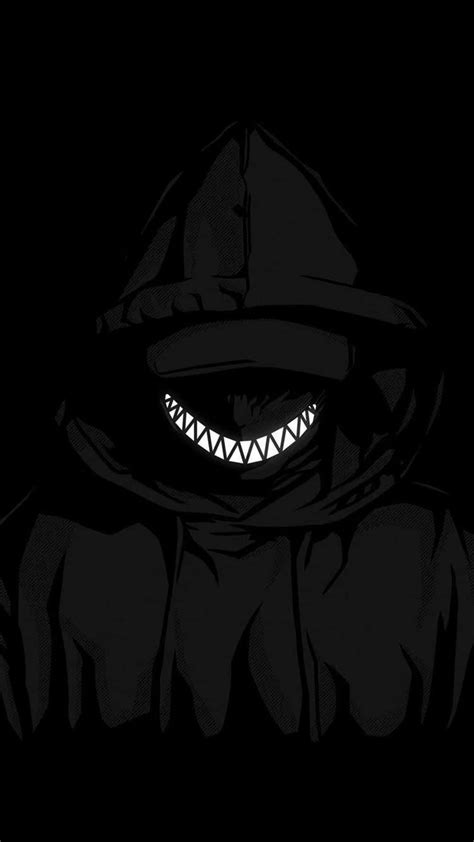 Download Black Creepy Smile Wallpaper