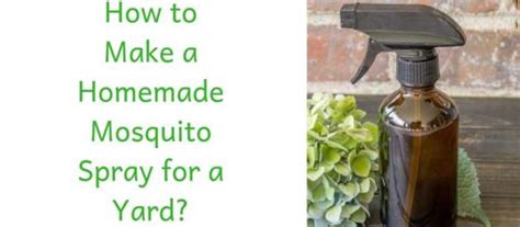How To Make A Homemade Mosquito Spray For Yard