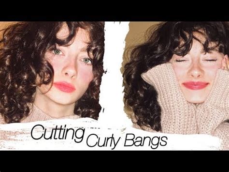 Cutting Myself Curly Wavy Curtain Bangs You