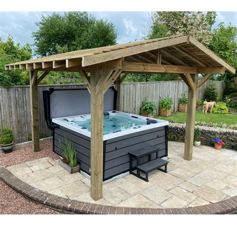 Heavy Duty Wooden Gazebo Hot Tub Shelter Timber Garden Pergola Roof Canopy Ebay