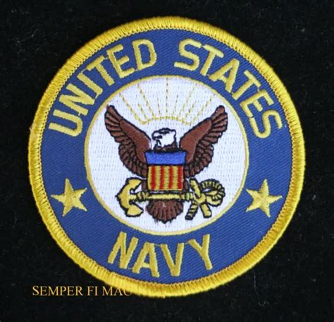 Us Navy Authentic Logo Seal Hat Patch Usn Pin Up Uss Sailor Chief Gift Officer Picclick