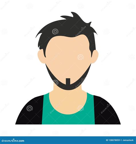 Avatar Faceless Male Profile Stock Vector Illustration Of Person
